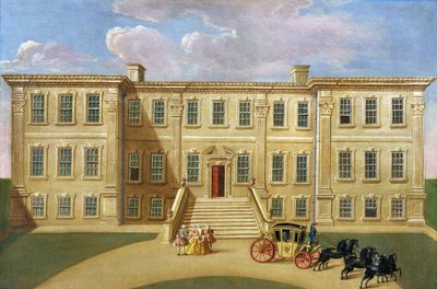 کالک هال، ډربیشایر، د سر هینري هارپور څوکۍ، بارونیټ، c.1734 پولی autorstwa English School