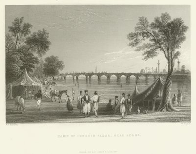 Obóz Ibrahima Paszy, niedaleko Adany, Turcja, 1837 autorstwa English School