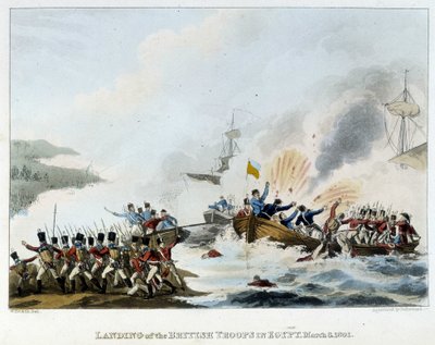Kampania (wyprawa) w Egipcie (1798-1801): Wyokrętowanie armii angielskiej w Egipcie, 8 marca autorstwa English School
