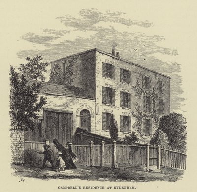 Rezydencja Campbella w Sydenham (grawerowanie) autorstwa English School