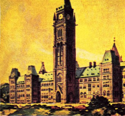 Parlament Kanady w Ottawie autorstwa English School