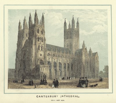 Katedra w Canterbury, widok na południowy zachód autorstwa English School