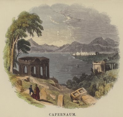 Kafarnaum (kolorowy grawer) autorstwa English School