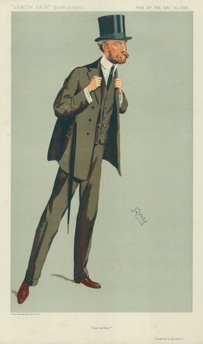 Kapitan G S C Swinton, Wschód i Zachód, 24 lipca 1912, komiks Vanity Fair autorstwa English School