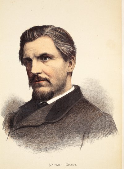 Kapitan Grant, ilustracja z The Pictorial Edition of the Life and Discoveries of David Livingstone, J. Ewing Richie, wyd. przez A. Fullartona & Co., 1876 autorstwa English School