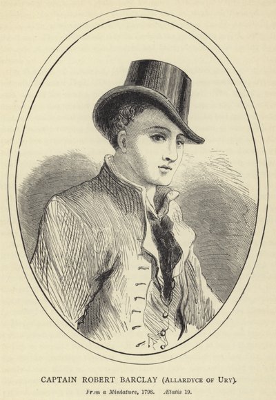 Kapitan Robert Barclay, Allardyce z Ury, Z miniatury, 1798, Aetatis 19 autorstwa English School