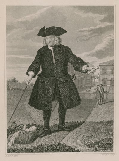 Kapitan Thomas Coram, założyciel szpitala Foundling autorstwa English School
