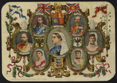 Kartka z okazji Jubileuszu Królowej Wiktorii z 1887 r. autorstwa English School