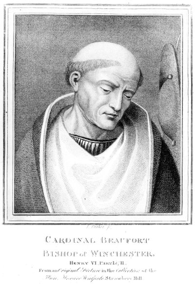 Kardynał Henry Beaufort, biskup Winchester, ryty J. Parker, 1791 autorstwa English School