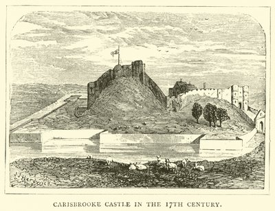 Zamek Carisbrooke w XVII wieku autorstwa English School