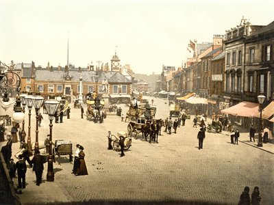 Carlisle Market Place (zdjęcie ręcznie kolorowane) autorstwa English School