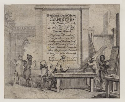 Carpenters, Benjamin i John Osgood, karta handlowa autorstwa English School