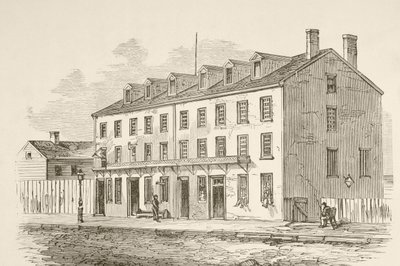Castle Thunder, Richmond, Wirginia (litho) autorstwa English School