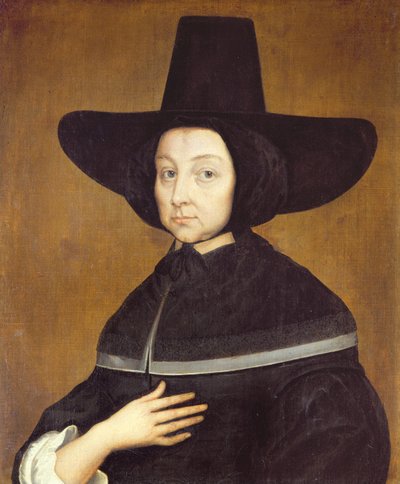Catherine Davenant, żona Thomasa Lamplugha (olej na płótnie) autorstwa English School