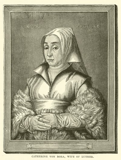 Katarzyna von Bora, żona Lutra (rycina) autorstwa English School