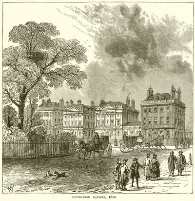 Plac Cavendisha, 1820 autorstwa English School