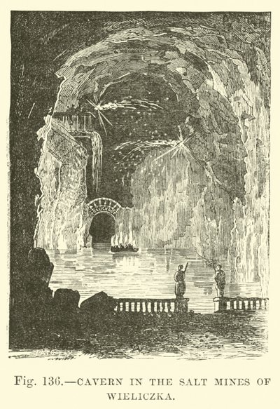 Jaskinia w Kopalni Soli w Wieliczce autorstwa English School