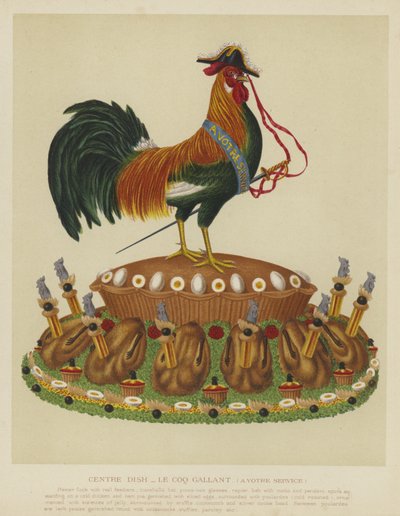 Środkowe danie - le coq gallant (do usług) autorstwa English School