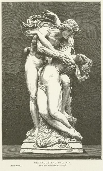 Cephalus i Procris autorstwa English School