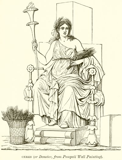 Ceres (lub Demeter, z malarstwa ściennego Pompeje) autorstwa English School