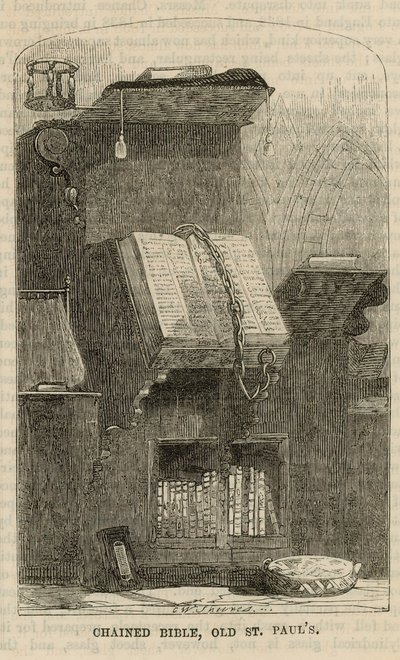 Przykuta Biblia, Stary St Pauls autorstwa English School