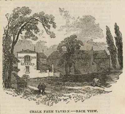 Chalk Farm Tavern, Londyn, widok z tyłu autorstwa English School