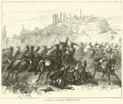 Szarża huzarów przed Metz, październik 1870 autorstwa English School