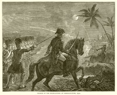 Szarża górali pod Seringapatam, 1792 autorstwa English School