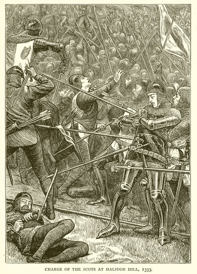 Szarża Szkotów na Halidon Hill, 1333 autorstwa English School