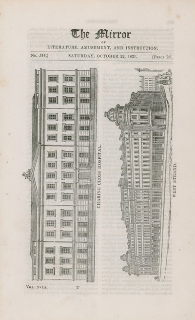 Szpital Charing Cross i West Strand autorstwa English School