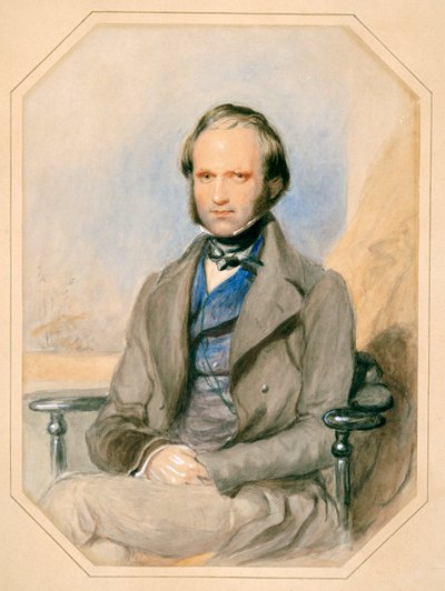 Karol Darwin (akwarela na papierze) autorstwa English School
