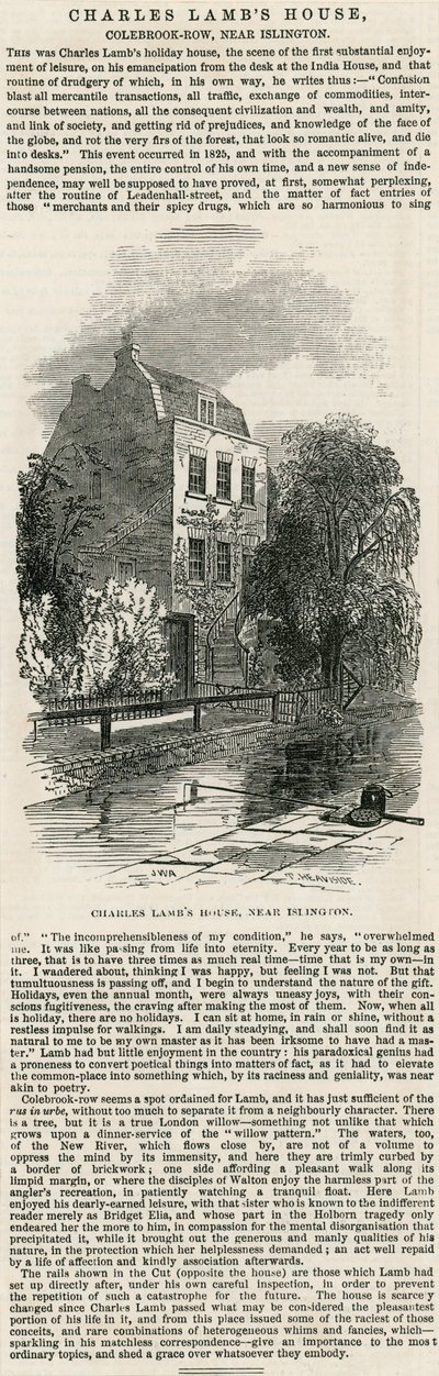 Charles Lambs House, niedaleko Islington autorstwa English School