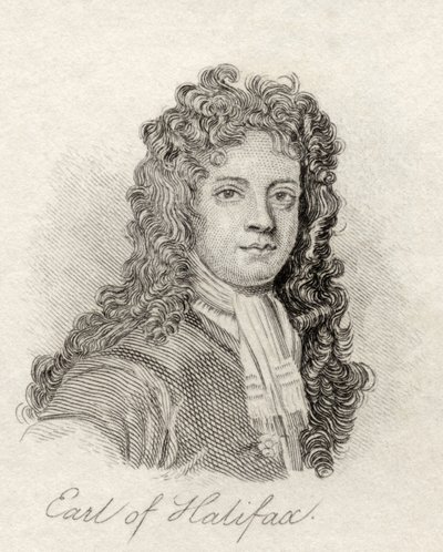 Charles Montagu, 1. hrabia Halifax, z „Słownika historycznego Krabba”, opublikowanego w 1825 r. autorstwa English School