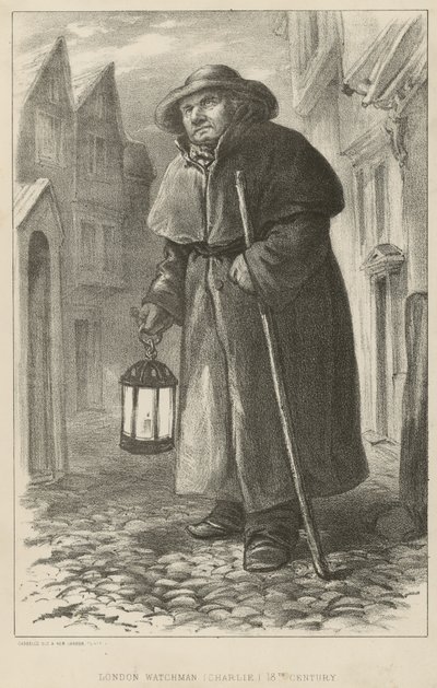 Charlie a London Watchman w XVIII wieku autorstwa English School