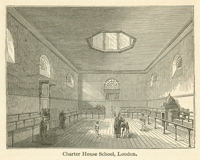 Charter House School, Londyn (rycina) autorstwa English School