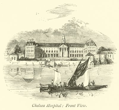 Szpital Chelsea, widok z przodu autorstwa English School