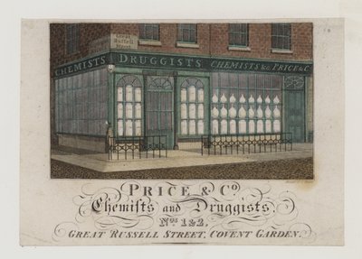 Chemicy i aptekarze, Price & Co, karta handlowa autorstwa English School
