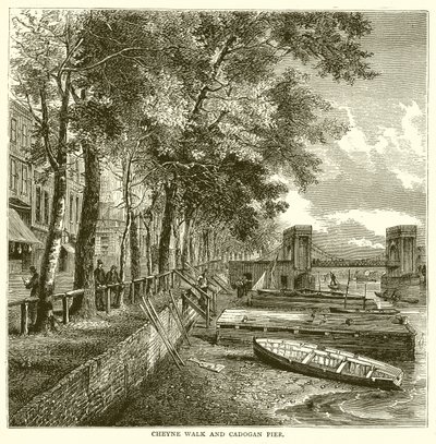 Cheyne Walk i Cadogan Pier autorstwa English School
