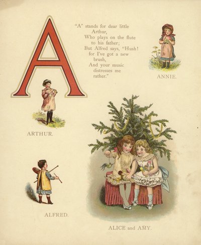 Imiona dla dzieci: Annie, Arthur, Alfred, Alice, Amy (kolor lito) autorstwa English School