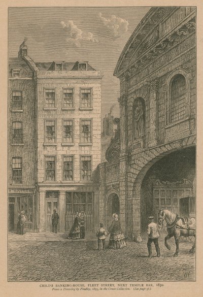 Childs Bank House na Fleet Street autorstwa English School