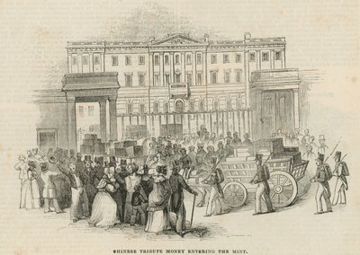 Chiński haracz wchodzący do Royal Mint w Londynie autorstwa English School