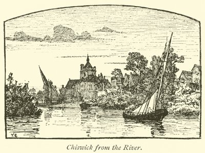 Chiswick z rzeki autorstwa English School