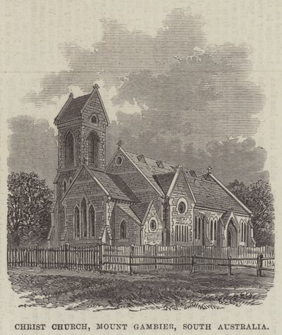 Christ Church, Mount Gambier, Australia Południowa (rycina) autorstwa English School
