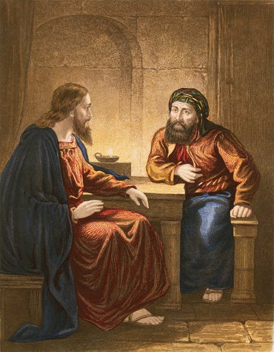 Chrystus i Nikodem autorstwa English School