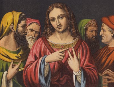Chrystus i lekarze żydowscy (chromolitho) autorstwa English School