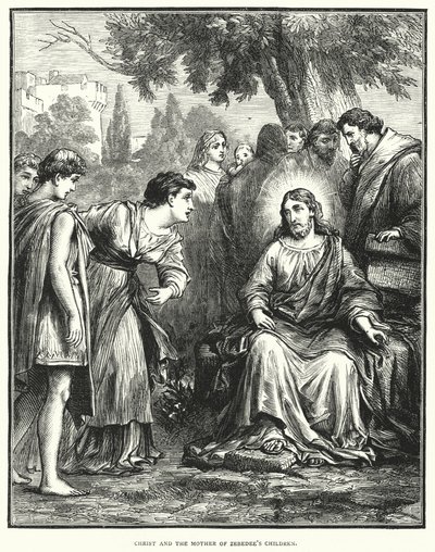 Chrystus i Matka Dzieci Zebedeusza (rycina) autorstwa English School