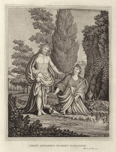 Chrystus ukazujący się Marii Magdalenie autorstwa English School