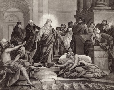 Chrystus przy sadzawce Bethesda autorstwa English School