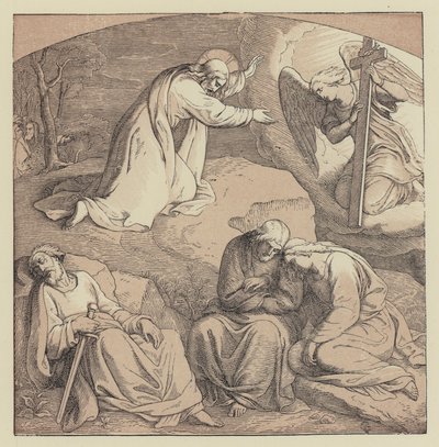 Chrystus w ogrodzie (rycina) autorstwa English School