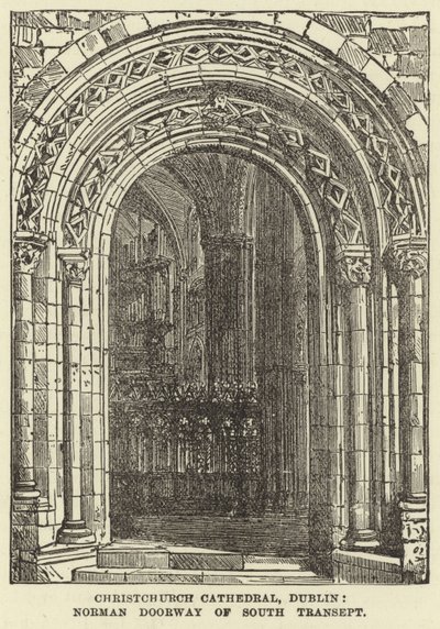 Katedra Christchurch, Dublin, Norman Doorway South Transept autorstwa English School